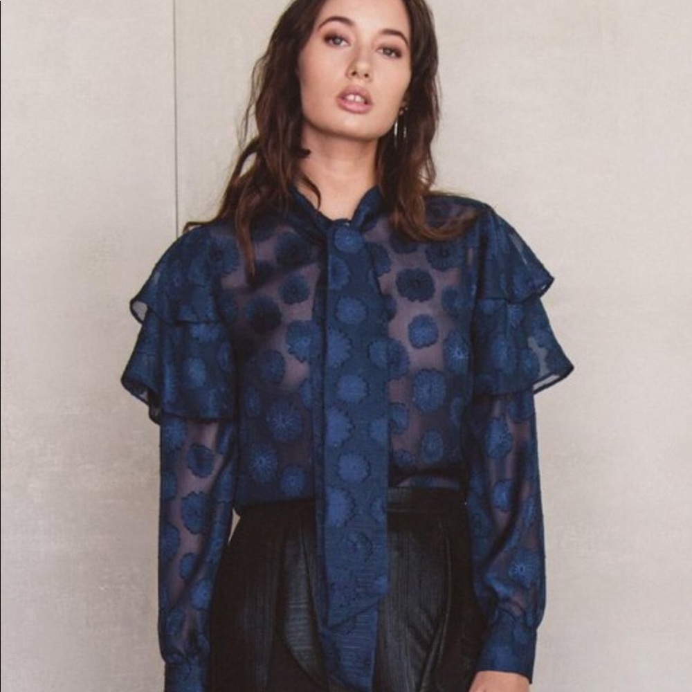 Navy blue blouse